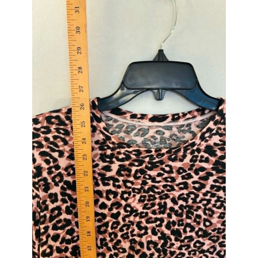 Cuddl Duds Womens Large Leopard Print Softwear Top Stretch Long Sleeve Lounge - Picture 5 of 5
